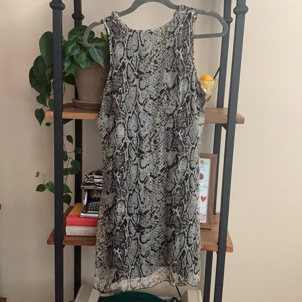 Snake Print Ruffle Dress - Picture 2 of 3